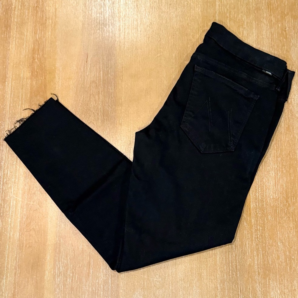 MOTHER Looker Ankle‎ Fray in Guilty as Sin Mid Rise Skinny Size 30